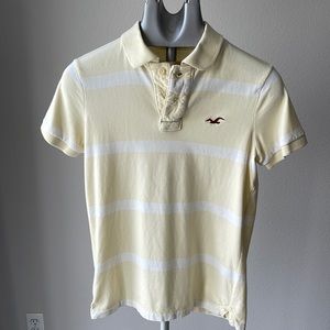 Hollister Small Polo Yellow and White